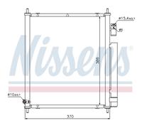 Nissens Condenseur de climatisation 94734 R134a avec déshydrateur pour Honda Jazz II