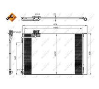NRF Condenseur de climatisation 350214 pour Mercedes‑Benz CLS, SLS C197 avec sécheur