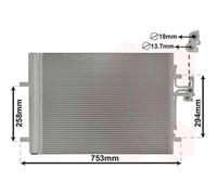 Condensateur Climatisation Avec Sécheur Pour Volvo V40 Berline 525 526