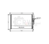 Condensateur Climatisation Climatiseur 730x480x16 pour Audi A8 4E_