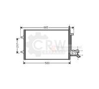 Condensateur Climatisation Pour Ford Fusion 1.6 TDCI Fiesta V