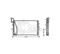 Condensateur Climatisation Pour Saab 9-5 Combi 2.0 T 2.3