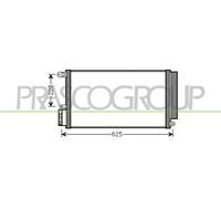 Condensateur, Climatiseur AA210C001 PRASCO Pour OPEL FIAT ALFA ROMEO