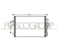 Condensateur, Climatiseur DG815C002 PRASCO Pour FIAT DODGE