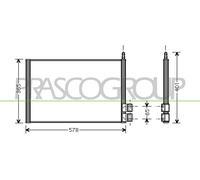 Condensateur, Climatiseur FD340C001 PRASCO Pour FORD MAZDA