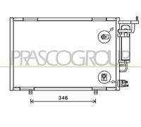 Condensateur, Climatiseur FD346C001 PRASCO Pour FORD