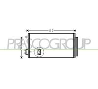 Condensateur, Climatiseur FT040C001 PRASCO Pour FIAT