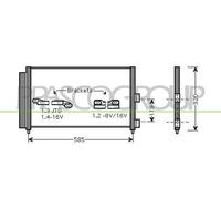 Condensateur, Climatiseur FT133C006 PRASCO Pour FIAT LANCIA