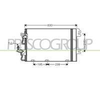 Condensateur, Climatiseur OP410C001 PRASCO Pour OPEL