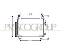 Condenseur, climatisation PRASCO TY325C002