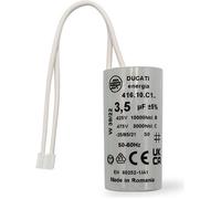 Condensateur cylindrique 3,5 uF à connecteurs pour moteur de volet roulant Bubendorff - Fond plat - 450 V - Ducati Energia
