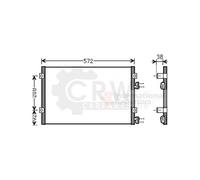 Condensateur de Climatisation Climatiseur pour Chrysler PT Cruiser PT