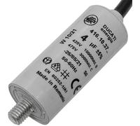 Condensateur de démarrage 416.10.37 A [incl. câble 35cm] Condensateur moteur 4µF 400V 25x55mm I Condensateur dans un boîtier plastique isolé