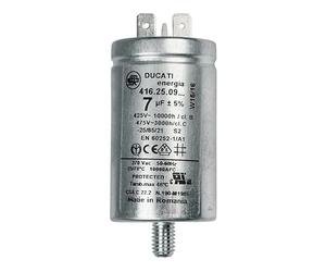 Condensateur de Démarrage 7uF en Aluminium pour Moteur - Pièce de Rechange Compatible avec Sèche-Linge CANDY, WHIRLPOOL, INDESIT, ARISTON, HOTPOINT, IBERNA, ZEROWATT, OSTEIN, ROSIERES, ASKO