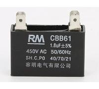 Condensateur de démarrage CBB61 à 4 connecteurs 1.8 μF 450V 40/70/21. Condensateur de démarrage 1 Pièce. (1,8uF)