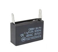 Condensateur de démarrage CBB61 avec 2 connecteurs 1.5 uF 450V 25/70/21. Condensateur de Moteur, condensateur de Démarrage 1 Pièces. (1,5μF)