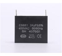 Condensateur de démarrage CBB61 avec 2 connecteurs 24 uF 450V 40/70/21. Condensateur de Moteur 1 Pièce.
