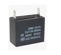 Condensateur de démarrage CBB61 avec 2 connecteurs 3.5 uF 450V 25/70/21. Condensateur de Moteur, condensateur de Démarrage 1 Pièces. (3,5μF)