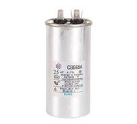 Condensateur de démarrage CBB65, CBB65A-2 en aluminium avec 6 connecteurs rapides (4+2) 25 μF 450V. Pour moteur, compresseur de climatisation, réfrigération. Remplacement Fiable. 1 Pièce. (25uf)