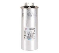 Condensateur de démarrage CBB65, CBB65A-2 en aluminium avec 6 connecteurs rapides (4+2) 60 μF 450V. Pour moteur, compresseur de climatisation, réfrigération. Remplacement Fiable. 1 Pièce. (60uf)