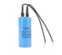 Condensateur de démarrage de fonctionnement Cd60 Condensateur de fonctionnement avec fil 250V AC 50Uf 50/60Hz pour compresseur d'air moteur