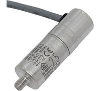 Condensateur de démarrage Hydra MKP-500 2,5-C [incl. câble 40cm] Condensateur moteur 2,5µF 450V 25x75mm I Condensateur avec boîtier métalliq