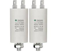 Condensateur de démarrage pour moteurs électriques, 450V, capacité : 10µF, 4 broches / M8 (Lot de 2)
