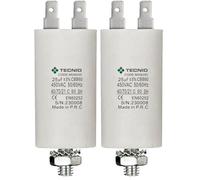 Condensateur de démarrage pour moteurs électriques, 450V, capacité : 25µF, 4 broches / M8 (Lot de 2)