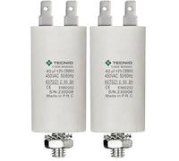 Condensateur de démarrage pour moteurs électriques, 450V, capacité : 40µF, 4 broches / M8 (Lot de 2)