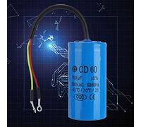 Condensateur de Fonctionnement Cd60, 250V AC 150uF 50 60Hz pour Condensateur Cd60 125vac avec Fil Conducteur Kondensatoren Mf 220v Moteur Compresseur D'air
