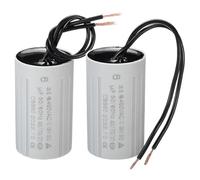 Condensateur de fonctionnement for moteur CBB60, AC 450V, 2 fils, 50/60Hz, 6uF, 7uF, 8uF, 9uF, 10uF, 12uF, 15uF, 16uF, 20uF, 25uF, 30uF, 40uF, 45uF, 50uF, 2 pièces(6uF 60x35mm)