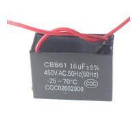 Condensateur de moteur électrique (16 μF) CBB61 1-20 μF pour machine à laver
