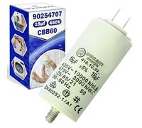 Condensateur Demarrage 16µf 450V CBB60 avec le Code Original 90254707 pour Candy pour Haier pour Hoover pour Rosieres pour Zerowatt - Garantie de 10 Ans - MONTERAL