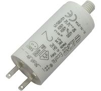 Condensateur du moteur 2µF 450V 25x51mm Prise De Courant 2,8x0,8mm ICAR 2uF