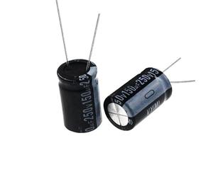 Condensateur électrolytique, 250V, 1mF, 2,2mF, 3,3mF, 4,7mF, 6,8mF, 10mF, 22mF, 33mF, 47mF, 68mF, 100mF, 150mF, 220mF, 330mF, 470mF(2PCS 150UF 250V)