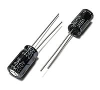 Condensateur électrolytique en aluminium 250V3.3uf, 3.3uf250v 250v3.3mf 250v 3.3uf 4.7uf 6.8uf 250v10uf 250v22uf 250v68uf 250v220uf, 5 à 20 pièces(250v100uf 5pcs)