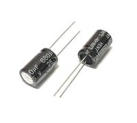 Condensateur électrolytique en aluminium 25V680uf 10x17mm, 680uf 25v 680uf25v 25v680mf 680mf25v 25v680MFD 680mf 680MFD 25wv 25vdc(25v680 10x17 20pcs)