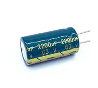 Condensateur électrolytique en aluminium, haute fréquence, haute impédance, 63V, 2200UF, taille 18x35, 2200UF, 63V, 20%, 12 pièces/lot