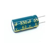 Condensateur électrolytique en aluminium, haute fréquence, haute impédance, 63V, 330UF, taille 10x20, 330UF, 63V, 20%, 80 pièces/lot