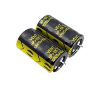 Condensateur électrolytique, Lot de 2 condensateurs électrolytiques for filtre d'amplificateur puissance audio 10000 UF 80 V 35 x 50 mm