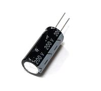 Condensateur électrolytique, Lot de 6 condensateurs électrolytiques 200 V, 22 UF à 100, tailles multiples, traversants(200v33uf 10x17 1pcs)