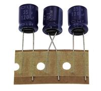 Condensateur Elko 20x radial 120µF 35V | Condensateur électrolytique jusqu'à 105°C | 120uF Electrolytic Capacitor from United Chemi-Con
