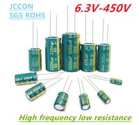 Condensateur en aluminium 6.3V 10V 16V 25V 35V 50V 63V 100V 400V 450V 100μF 220μF 330μF 470μF 680μF 1000μF 1500μF 2200μF 3300μF 10000μF