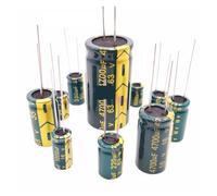 Condensateur en aluminium haute fréquence, 6.3v, 63v, 100v, 250v, 400v, 450v, basse, 47UF, 100UF, 220UF, 330UF, 470UF, 680UF, 1000UF, 1500UF, 5 à 20 pièces(400V22uf 20PCS)