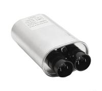 Condensateur haute tension pour four à micro-ondes, 0,85 - 1,08 μF, 7,5 x 5,5 x 3,5 cm, pièce de rechange en métal argenté pour micro-ondes domestique (0,9 UF)
