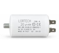 Condensateur moteur 20µF ± 5%/450V - Fabriqué en Italie - Ø 40 x 69 mm