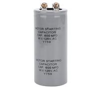 Condensateur Moteur 600MFD 125VAC, Démarrage et Fonctionnement, 43x102mm - Haute Fiabilité, Isolation Supérieure, Installation Facile