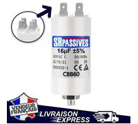 CONDENSATEUR MOTEUR À COSSE CBB60 16µF 16uF 450V DÉMARRAGE PERMANENT