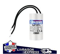 CONDENSATEUR MOTEUR À FILS CBB60 3µF 3uF 450V DÉMARRAGE PERMANENT