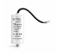 Condensateur moteur monophasé 425V / 450V / 475V - Permanent avec câble - Compatible pompe piscine - 12 uF -